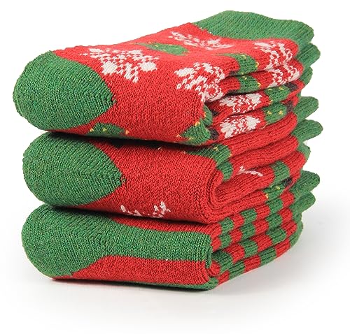Image of BomKinta Boot Socks for Women Winter Solid Thick Warm Socks Cozy Crew Socks Christmas Gift
