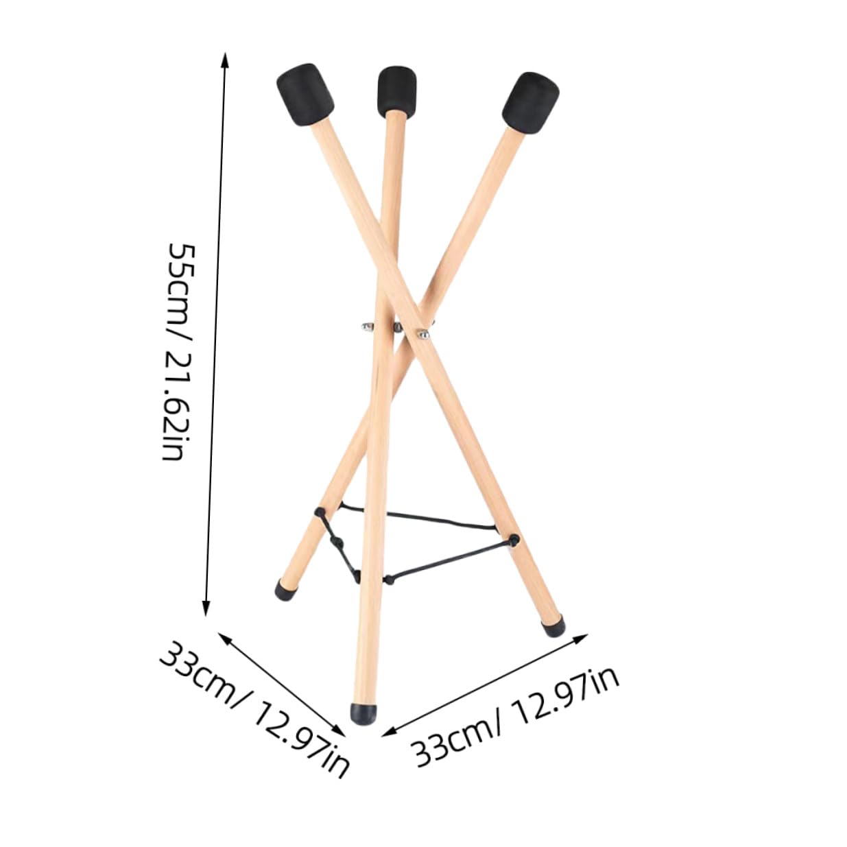 Zerodeko Support de Tambour à Langue en Bois Trépied Stable, Corde Réglable pour Transport Facile, pour Percussionnistes Professionnels et Débutants