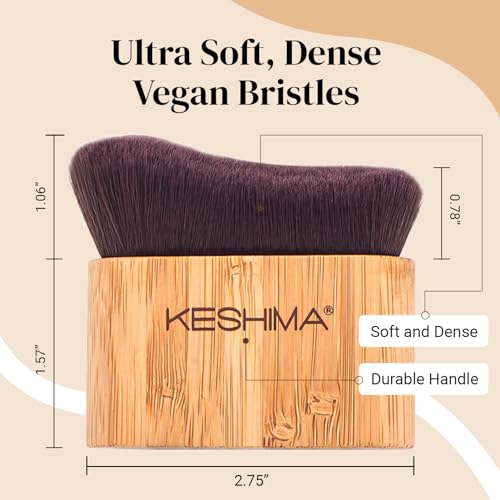 Image of Self Tanner Brush by Keshima - Large Tanning Brush for Face & Body | Kabuki Tan Applicator for Smooth and Even Coverage