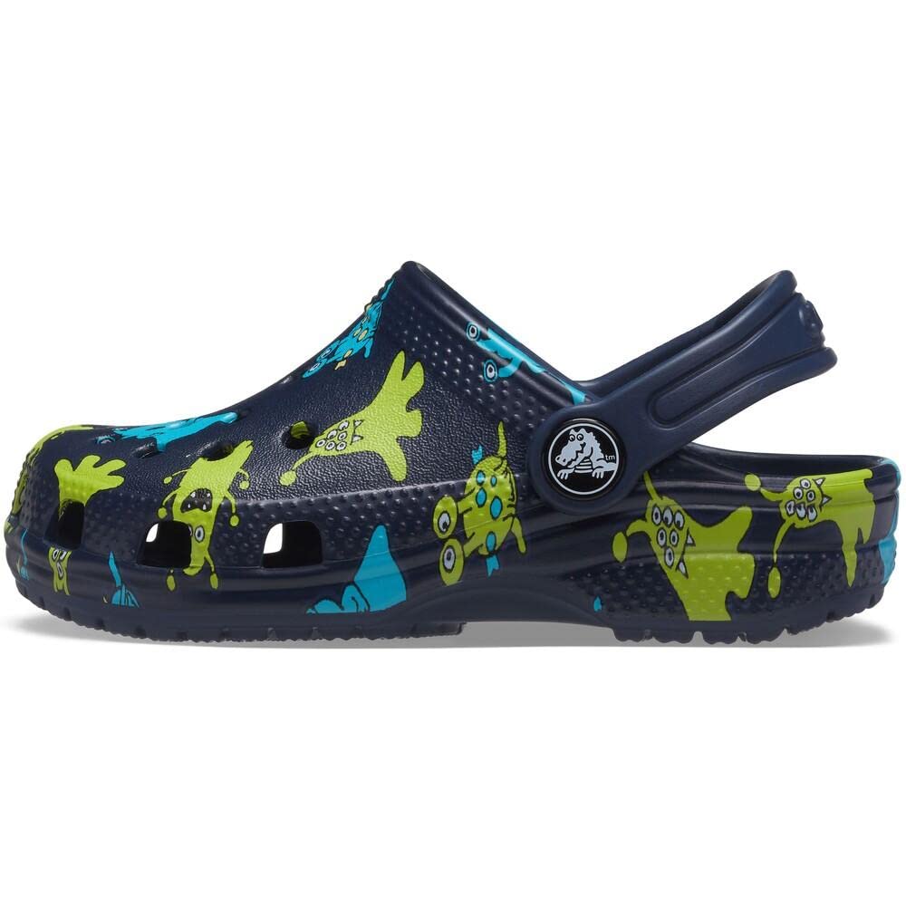 Crocs Classic Monster Print Clog, Zoccoli Unisex niños