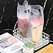 MJOGGOTT 500 Pack Clear Plastic Drinking Bags, Cup Carrier with Handle, Thank You Disposable Cup Holder for Drinks Beverage, Coffee, Juice, Stores, Bar Restaurant Take Out, Hold 1 and 2 Cups