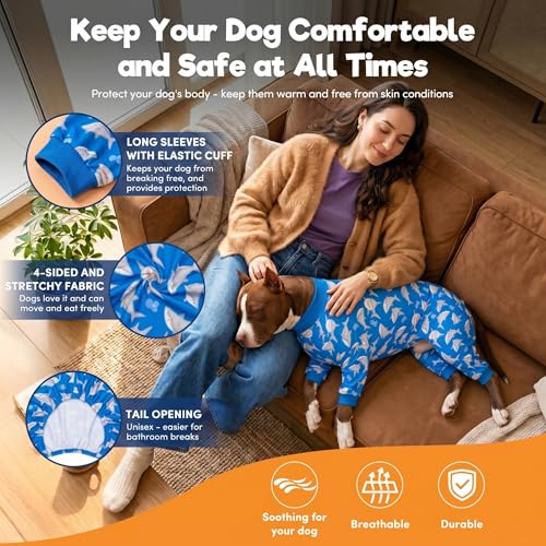 Pijama para perro grande LovinPet con protección UV y alivio ansiedad miniatura 5