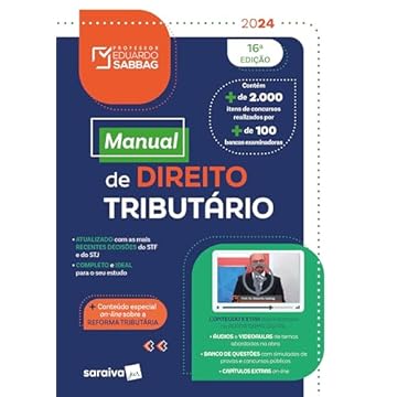 Capa do livro Manual de Direito Tributario - 16ª edição 2024