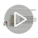 Image of BRAHMZ Ceramic Aroma Oil Diffuser Electric Ancient Matki Diffuser with Bulb Aroma Burner Diffuser Matki Shape (White - with 10grams Rose and Vanilla Aroma Oil)
