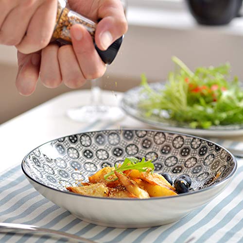 vancasso Haruka Porzellan Suppenteller, 8 tlg. Tiefteller, Ø 21,5 cm Teller Set,700ml – Ansicht 3