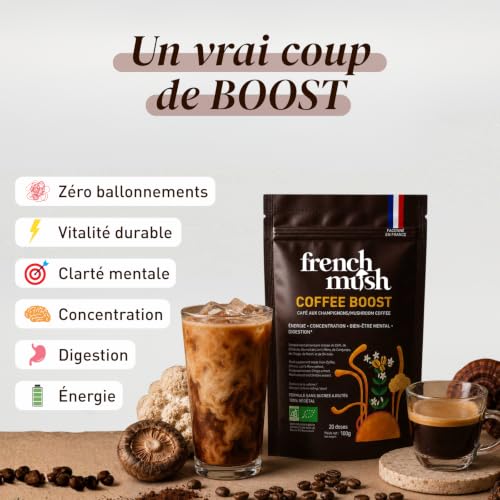 French Mush BOOST Café Arabica Bio 5 Champignons - 20 doses – vue 4