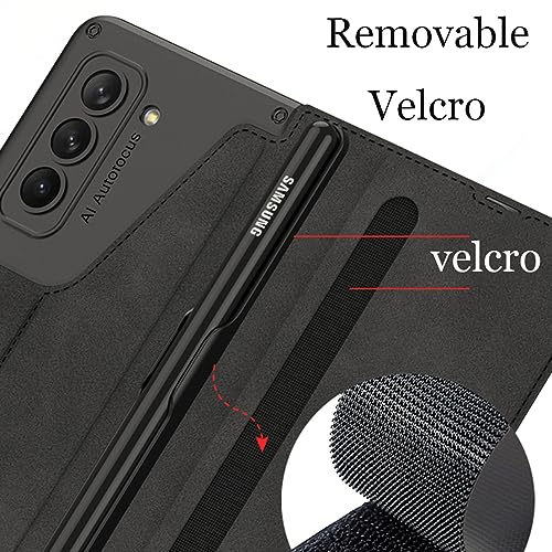 Coque Samsung Z Fold 5 en cuir de luxe avec porte-stylo S - 3