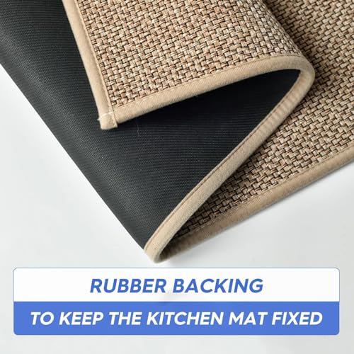 Artoid Mode KITCHENMAT-RUBBER-REGULAR-4373118-034LI Washable Non Slip Kitchen Rugs And Mats Set Of 2 thumb #2