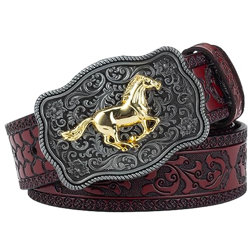 Ceinture Western Cowboy Homme cuir marron style vintage accessoire mode motard rodeo