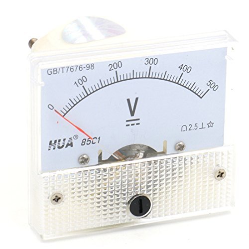 Baomain Analog Voltmeter 85C1 DC 0-500V Rectangle Analog Volt Panel Meter Gauge