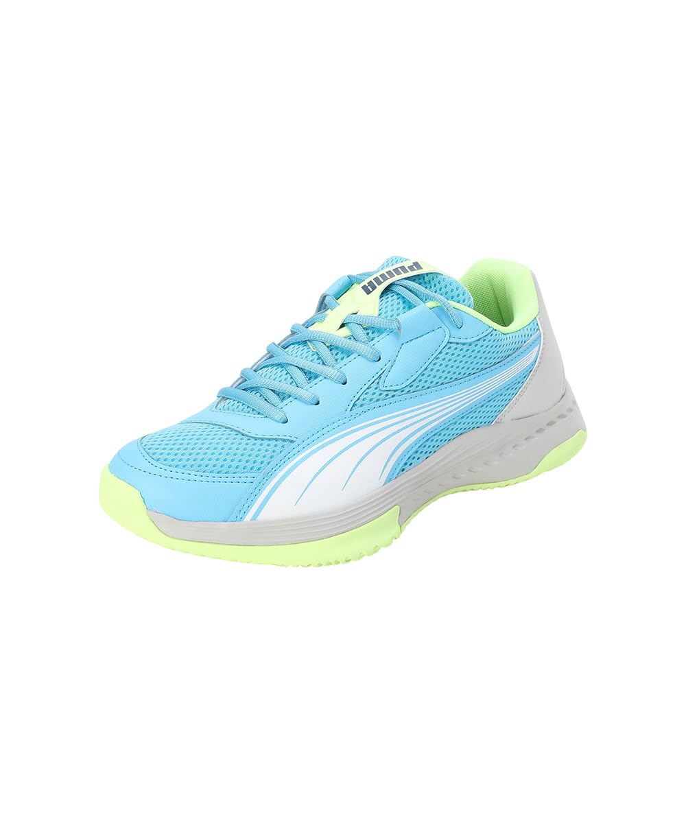 Puma Unisex-Adult Badminton Rally Runner Luminous Blue-White-Glacial Gray Badminton Shoe - 8 UK (10858001) (B0DG567PDJ) Amazon Price History, Amazon Price Tracker