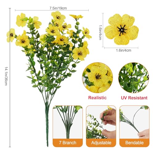 UV Resistant Artificial Flowers with 6 Butterflies - 50% Off