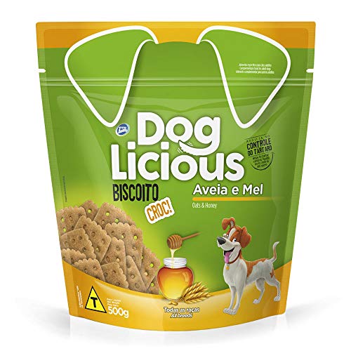 Biscoito Croc, Aveia e Mel Doglicious Raça Adulto, 500g