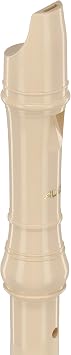 Aulos C-Soprano Elite Mod. 302BS Recorder Ivory German Fingering with Bag, Wiper Rod and Fingering Chart with Curved Wind Tunnel