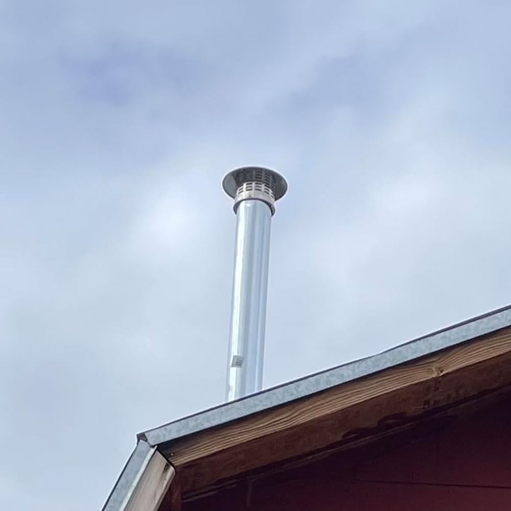 Copertura per canna fumaria, griglia di protezione in acciaio inox, copertura di ventilazione per proteggere da pioggia, polvere, sporco e neve (300 mm/11,81 pollici)