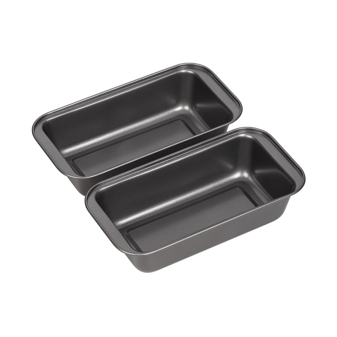Chef Aid Non-Stick Loaf Tins Set of 2, 2lb (900g) Carbon Steel Baking Pans
