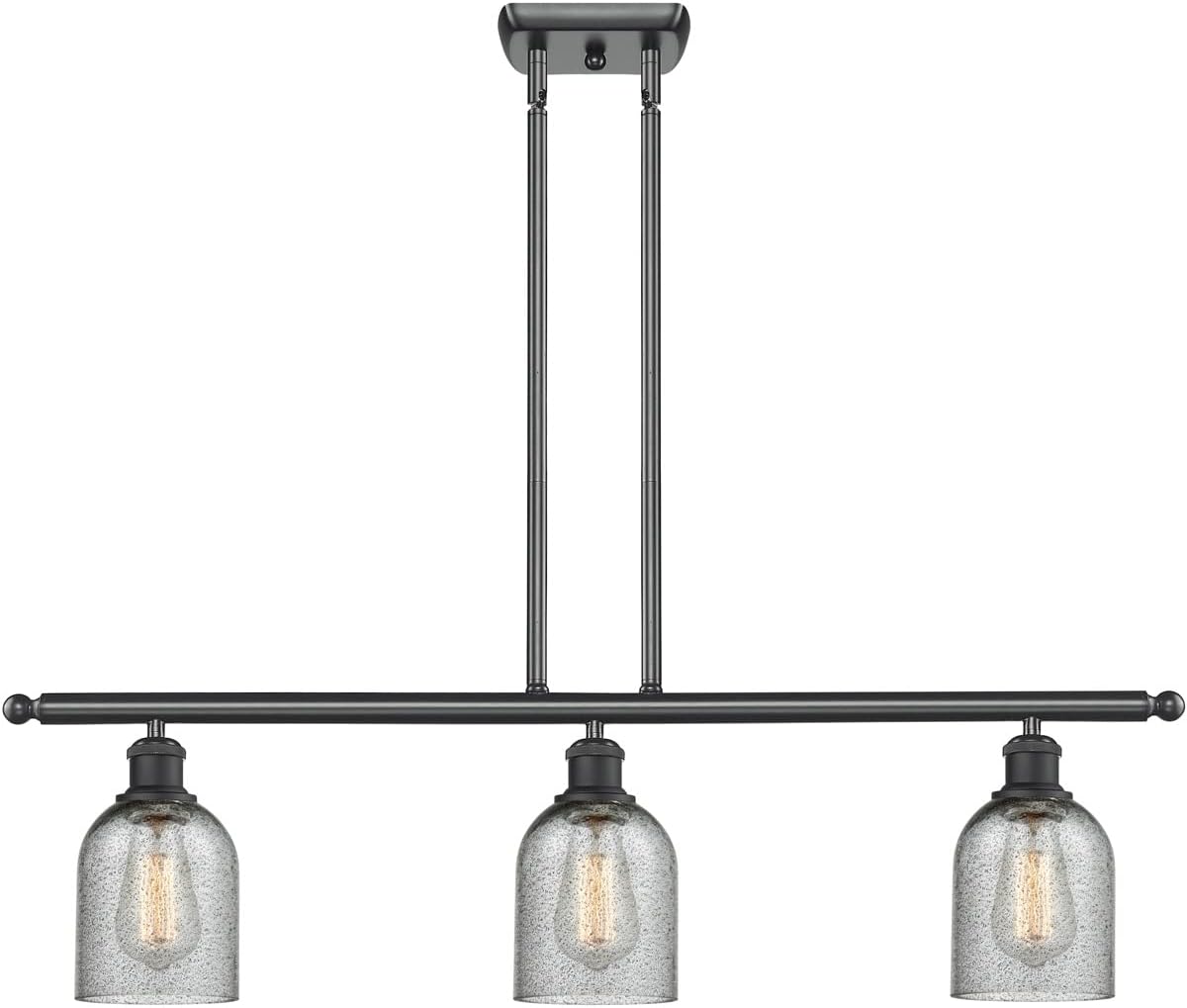 Innovations 516-3I-BK-G257-LED 3 Island Light Vintage Dimmable LED, Matte Black
