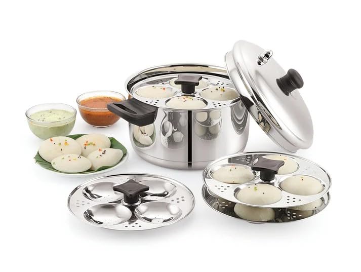 Image of Sonu Stainless Steel Idly Cooker with Micro Holes, Triply Base, Induction Compatible