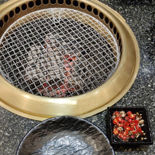 Grille de barbecue ronde inox multifonction pour cuisson intérieure extérieure