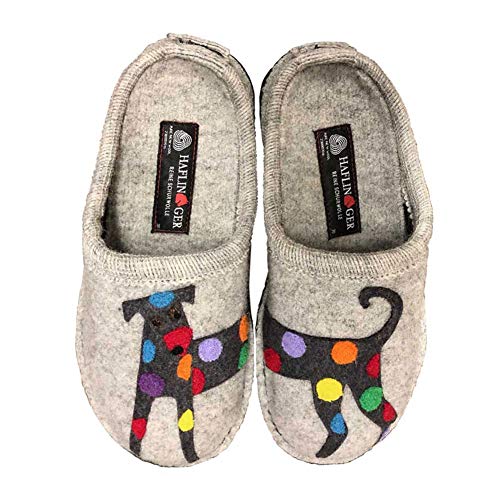 HAFLINGER Jack Slipper - Silver Grey, 42