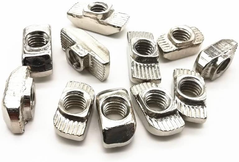 Generic 20PCS Aluminum Extrusion Profile 2020 3030 4040 4545 M3 M4 M5 M6 M8 Carbon Steel T Nut Hammer Head Fasteners - (Size: 30M6)