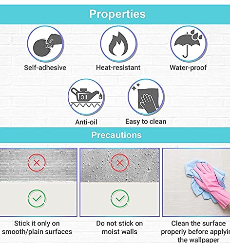 Image of HOMEMATES Self-Adhesive Wallpaper Waterproof Wooden Door Old Furniture Vinyl Stickers Door Wardrobe Desktop PVC Wall Papers 30 X 304 CM- (Black Granite)