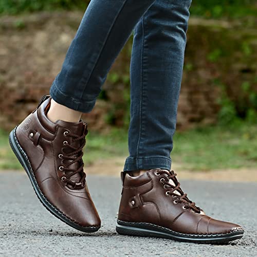 Rising Wolf Synthetic Leather Casual Boots