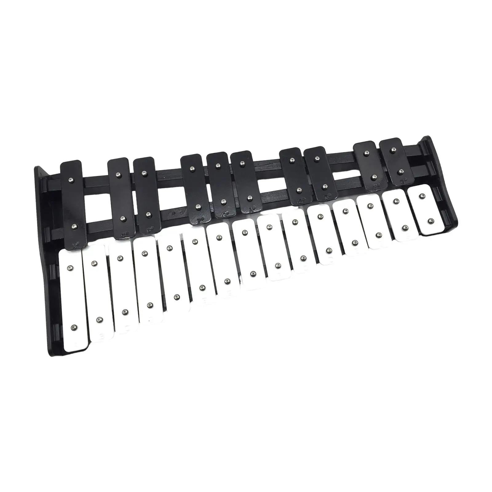Instrumento de percusión de xilófono profesional de Material duradero portátil Glockenspiel de 25 notas Carillón Instrumento Percusión