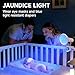 Jaundice Light Therapy Newborn, Bilirubin Light Lamp for Jaundice Baby, Neonatal Baby Jaundice Treat Blue Ray Light, Portable Infant Bilirubin Light with 18 Led Light, Biliblanket Light with Eye Mask