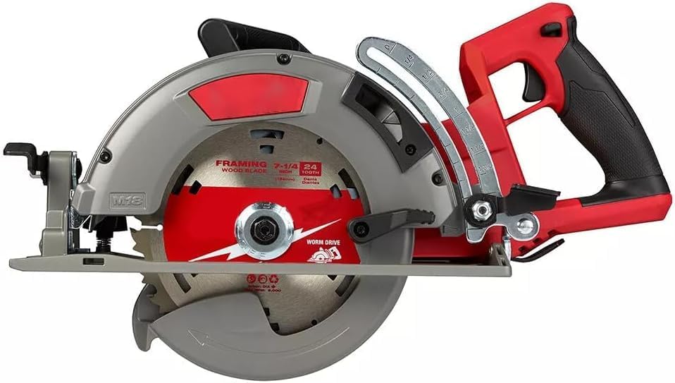 Circular Saw 2830-20 For Milwau kee Circular Saw FUEL Rear Handle 7-1/4", Multi Size Rafter Hook, Magnesium Shoe and Guards