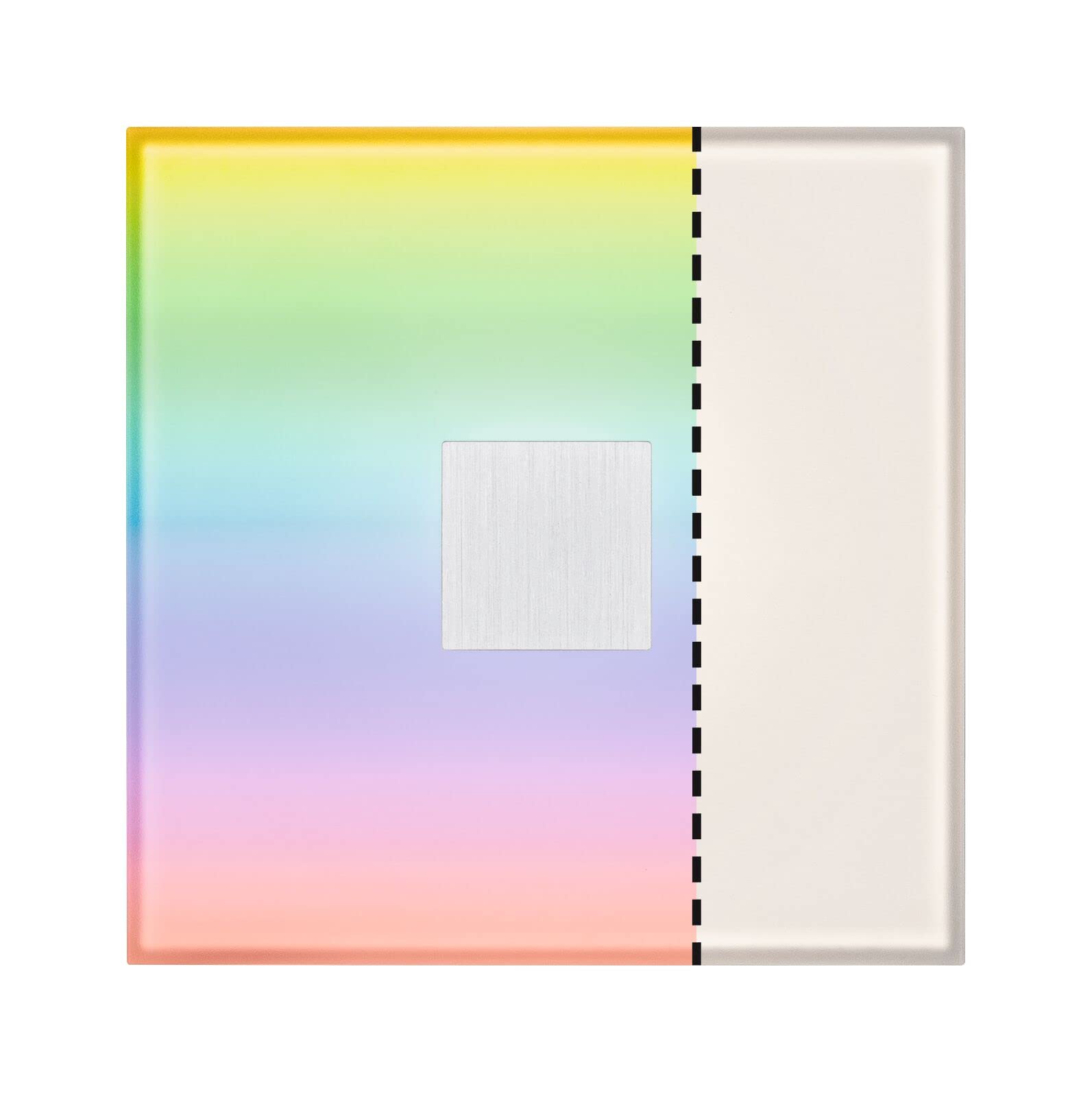 Paulmann 78414 LumiTiles LED Tile Square Addition IP44 10x10cm incl. 1x0.75 dimmable Warm White, White Plastic, Aluminium Bathroom Lighting 2700K