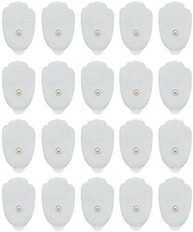 Tens Unit Electrode Pads Snap on Reusable Self-Adhesive Replacement Massage Pads Pack of 20(10 Pairs SUNMAS Brand