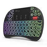 Rii Mini (Nouveauté) Clavier X8 Wireless Français Ergonomique sans Fil avec Touchpad pour Smart TV, Mini PC, HTPC, Console, Ordinateur