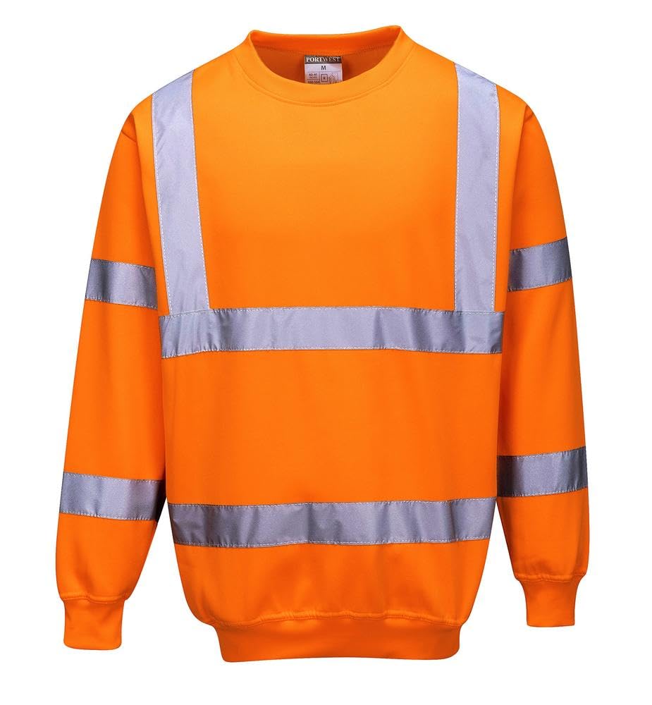 Portwest Sweatshirt Haute Visibilité, Couleur: Orange, Taille: 5XL, B303ORR5XL
