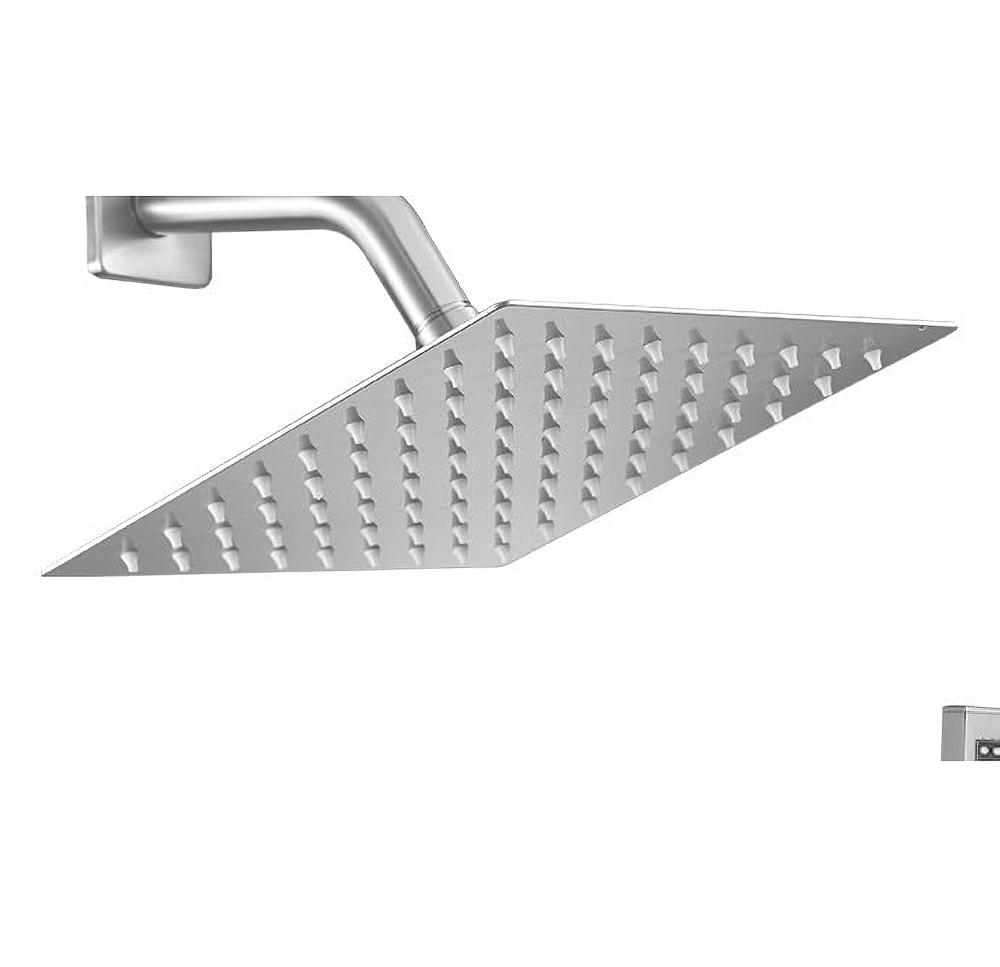 JingGang Shower System Brushed Nickel Bathroom Rainfall Shower