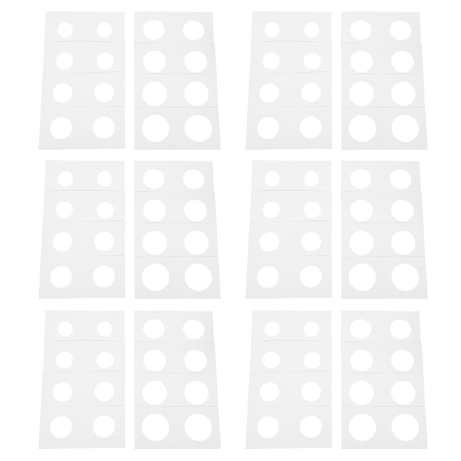 DECHOUS 400 Pezzi Raccoglitori per Monete da Collezione in Carta Bianca, Protezione e Conservazione Sicura per Monete di Varie Dimensioni, per Collezionisti