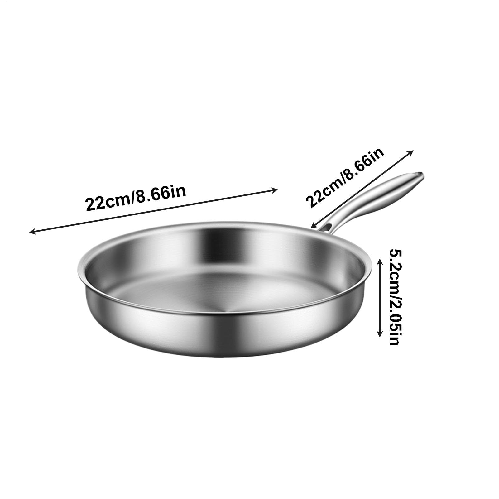 Padelle e padelle, padella in acciaio inossidabile Padelle anti-slip non | Woks multifunzionale e pentole da fritta, padelle di frittata, gadget da cucina per picnic, campe