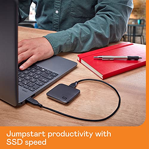 Image of Western Digital WD 2Tb Elements Portable Ssd, 400Mb /S R, Upto 2 Meter Drop Protection, PC & Mac Compatible, 3 Y Warranty (bayn0020Bbk-Wesn), USB