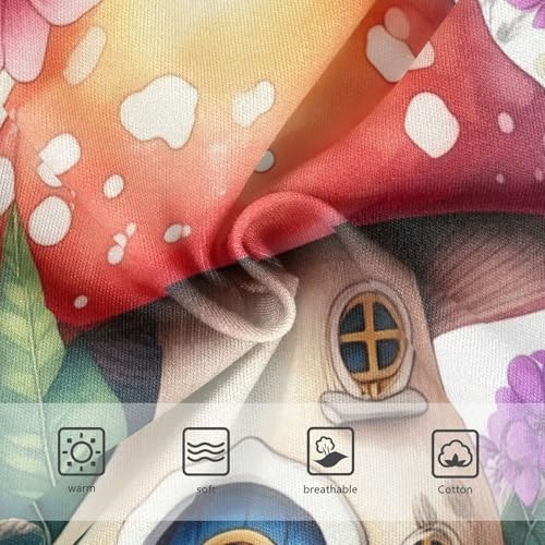 Whimsical Fairy Tale Mushroom House Girls Underwear Toddlers 2t Cotton Panties Little Girl Artistic Briefs Underpants3