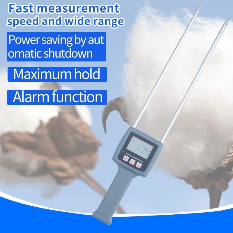 Image of LABART TK100C Cotton Moisture Meter for Measure Moisture Content of Cotton, Range 5%-40%