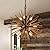 lighceac 17.7" Farmhouse Sputnik Chandelier for Dining Room Rustic Handmade Natural Wood 12-Light Hanging Ceiling Pendant Light Fixture Starburst Wood Chandeliers for Kitchen Bedroom Foyer Hallway