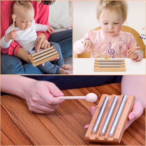 Energy Chime,Klangstab,Glockenspiel,Klangstab Lehrer,Klangstäbe,3-Ton Schlaginstrument Mit Mallet,Für Yoga Meditation Klangheilung,Percussion Instrument Für Lehrer Klassenzimmer Management Tool