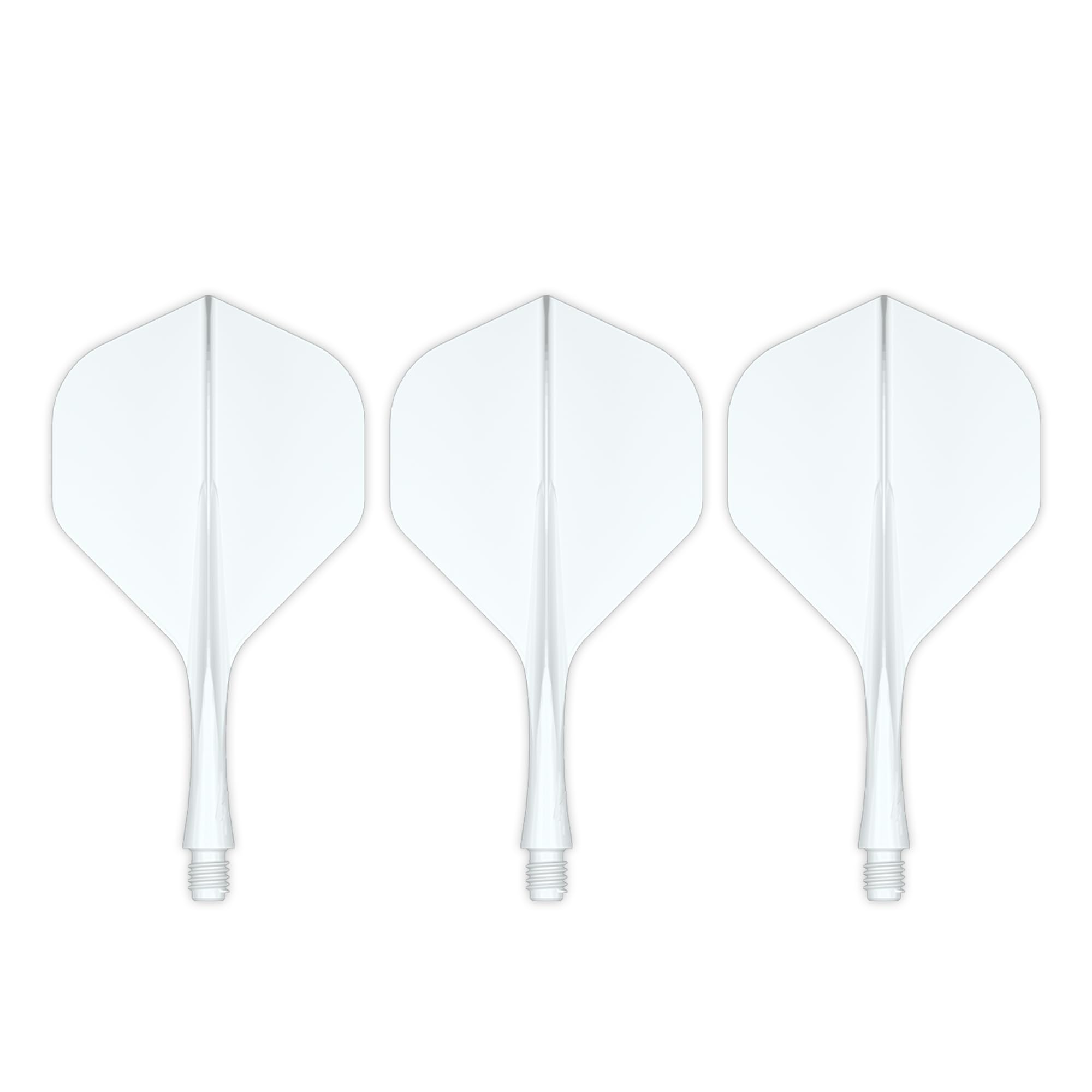 Caliburn | SUP Moulded Dart Flight And Shaft System | Multiple Styles | Multiple Colours. (No2 - Short, White)