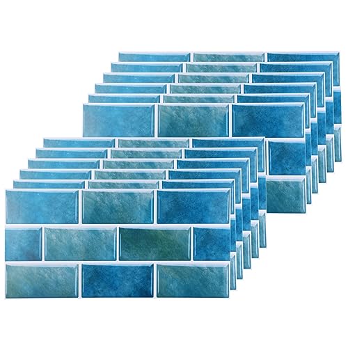 ZCYKJ Piastrelle adesive per bagno e cucina, impermeabili, in vinile, autoadesive, autoadesive, da parete, per soggiorno, 30 x 15 cm (12 fogli)