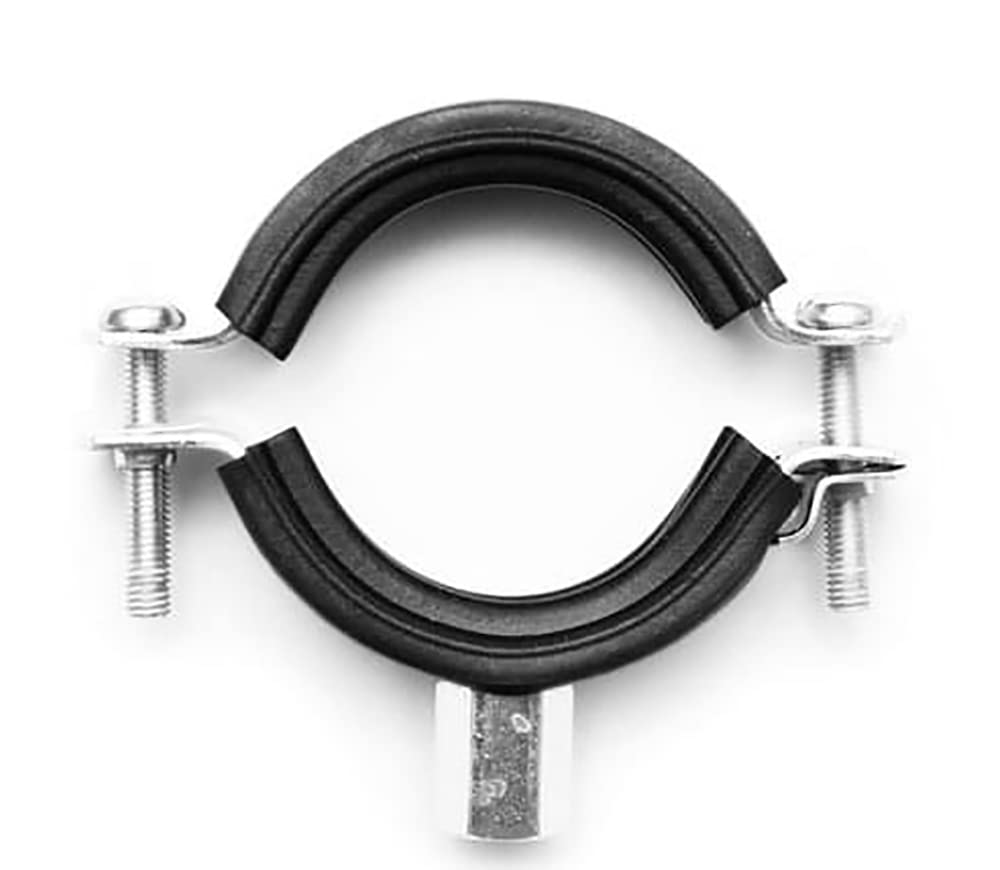 1 1/4" (38mm - 43mm) Rubber Lined Munsen Rings Pipe Clamps Pipe Hanger Anti Vibration Clamp, Bracket - (Pack of 2) C09C