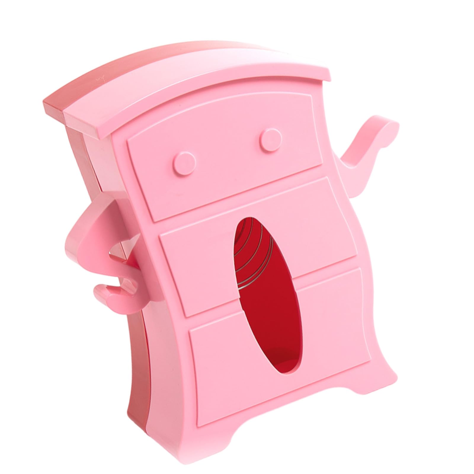 Xjdzineq Creative Spring Loaded Tissue Storage Box Case Sturdy PP Materials Bathroom Countertop Home Accessory Storage Solution Hotel Tissue Dispenser Accessory