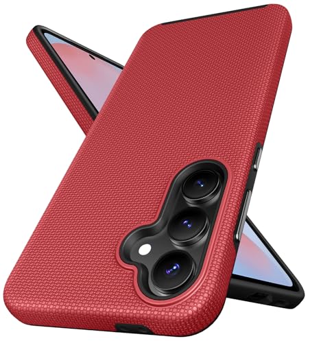 Image of SSLOTSCASE for Samsung Galaxy S24 FE Case [Raised Edges Protect Camera] Lightweight Sturdy Dual Layer Anti-Scratch Protective Case Cover for Galaxy S24 FE 5G 2024, Red | [Raised Edges Protect Camera] Lightweight Sturdy Dual Layer Anti-Scratch Protective Case Cover for Galaxy S24 FE 5G 2024
