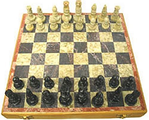 Carved Soapstone 10-in. Chess Set Carved Soapstone 10-in. Chess Set by Artisan