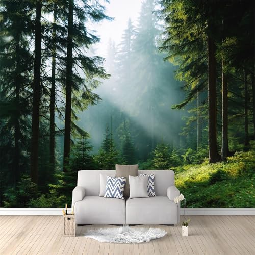 Generico Carta da Parati Moderna Foresta Paesaggio Naturale 250x175 cm 3D Poster Gigante Carta da Parati, Tessuto Non Tessuto Fotomurale per Camera Letto, Soggiorno, Corridoio