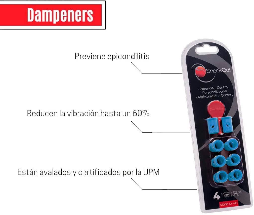 ShockOut - Antivibrador de Padel color Azul, Dampener para Palas de Padel para Preservar el Golpeo y Evitar Lesiones